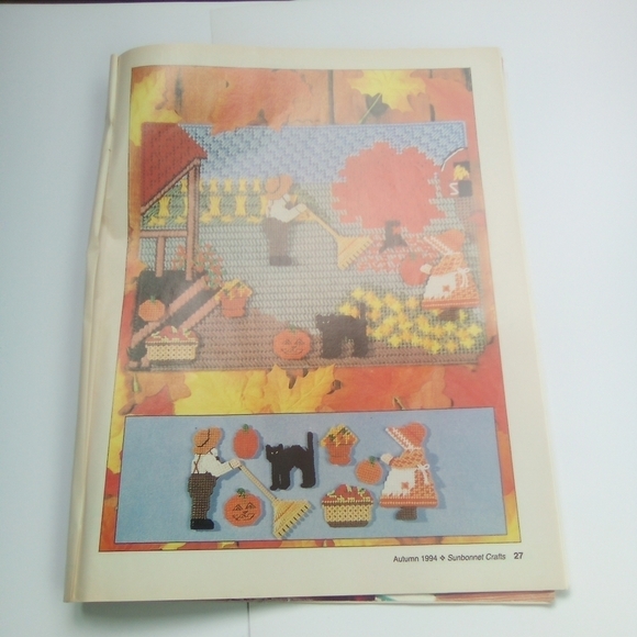 Sunbonnet Crafts Magazine Autumn 1994 Sunbonnet Sue Quilt Cross Stitch Embroider - Picture 7 of 7